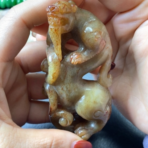 白玉菩提吊坠摆件