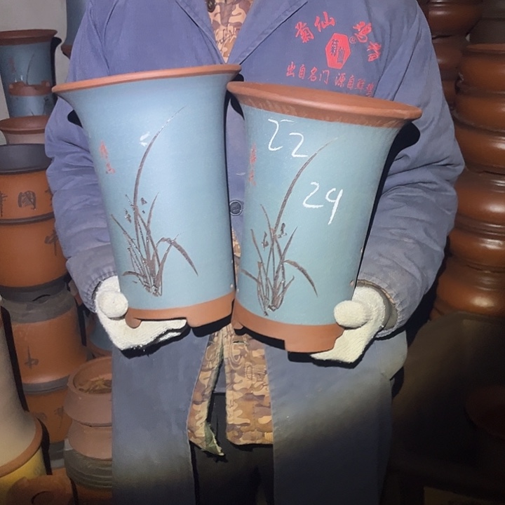 紫砂花盆紫砂花盆也太美