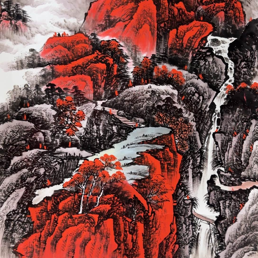 国画QA原创山水作品！带证书！限购一单 