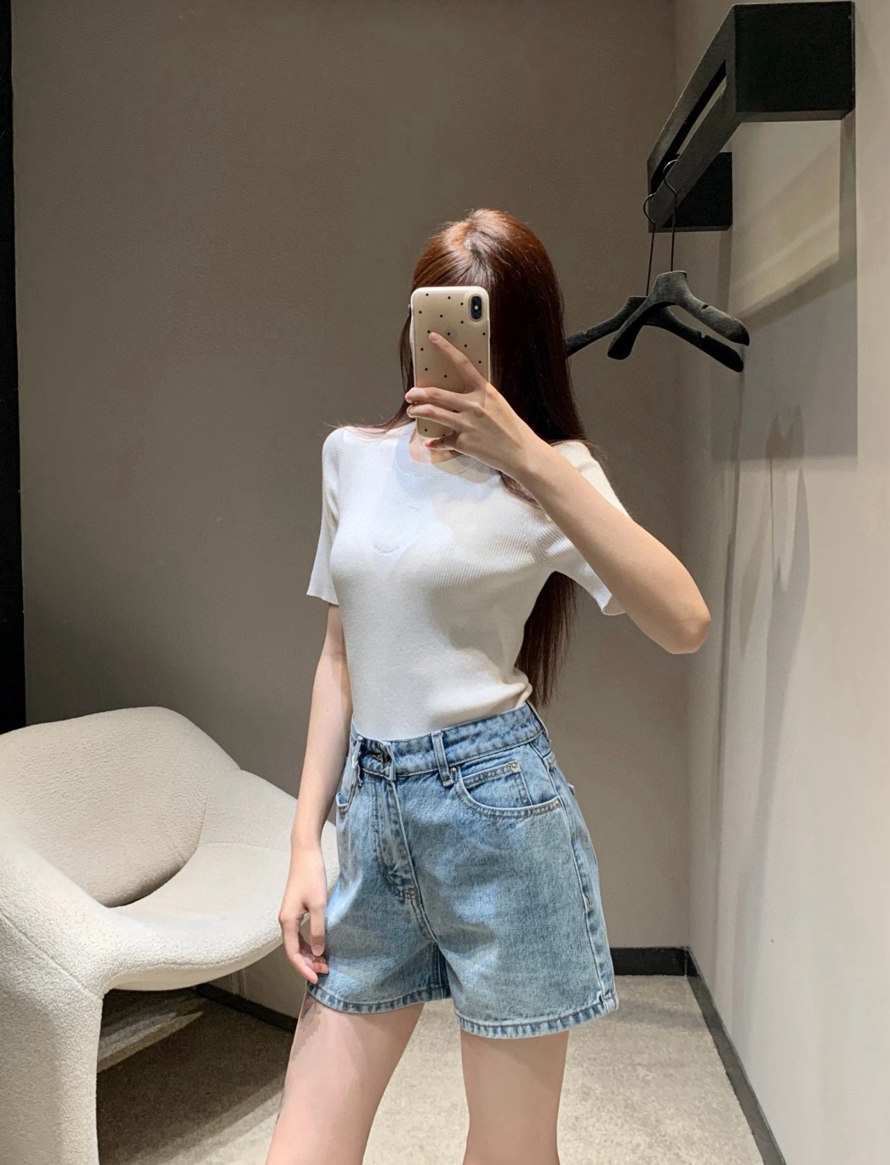 优优米 纯欲感 名媛风上衣紧身韩版显瘦百搭夏季打底