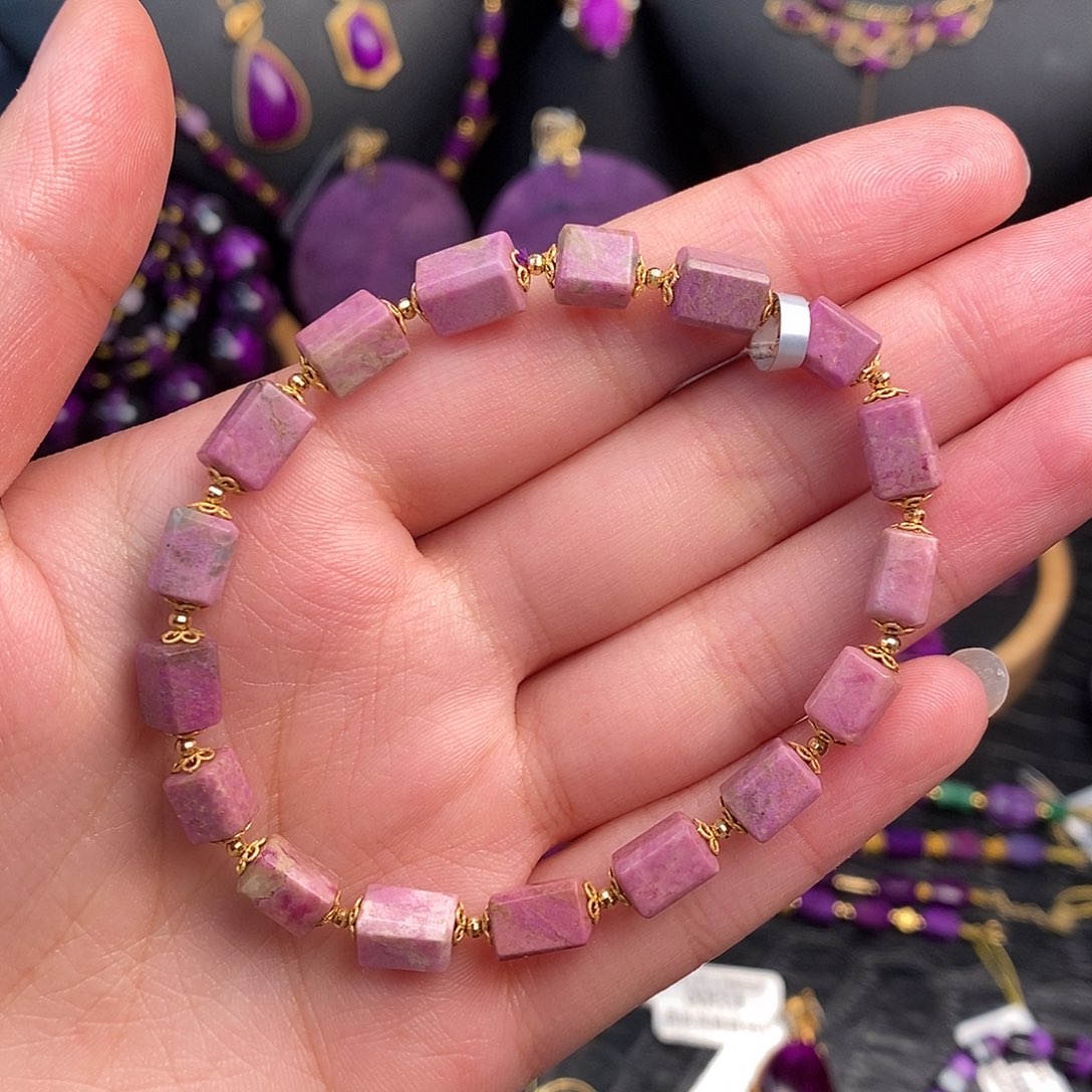 苏纪石（舒俱来）手链18K金镶嵌