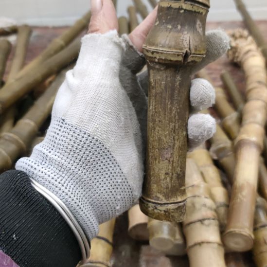 国***物实心玉竹手把件金条料