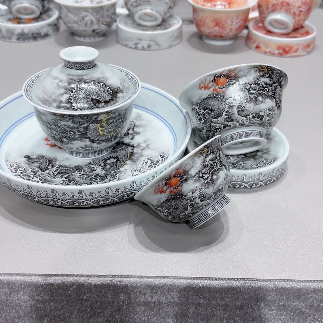 盖碗景德镇高温茶具