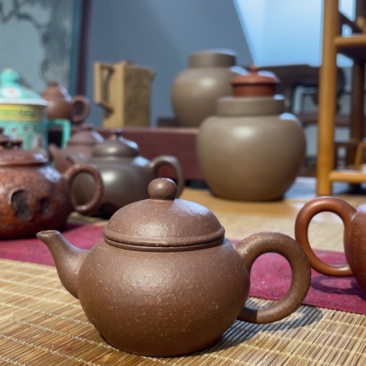 孙***夏紫砂茶杯反反复复分