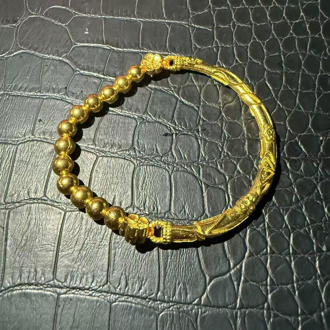 足银手链 收藏级轻奢气质简约精致黄色手链ys62411