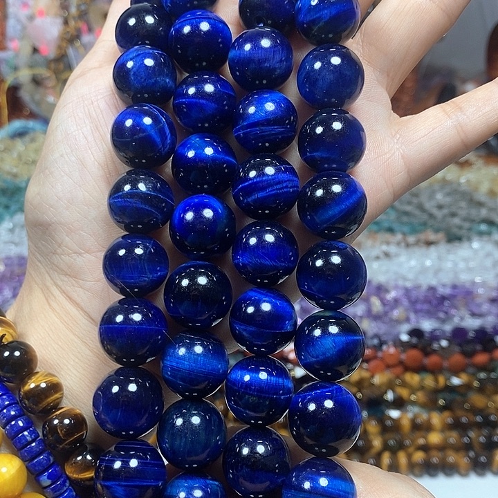 未镶嵌玛瑙/玉髓珠宝半成品A级青金蓝虎眼卡16mm