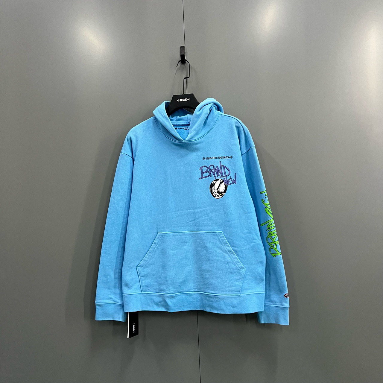 95新 Chrome Hearts/克罗心 (ll) 克罗心卡通梵文印花帽衫XL瑕疵