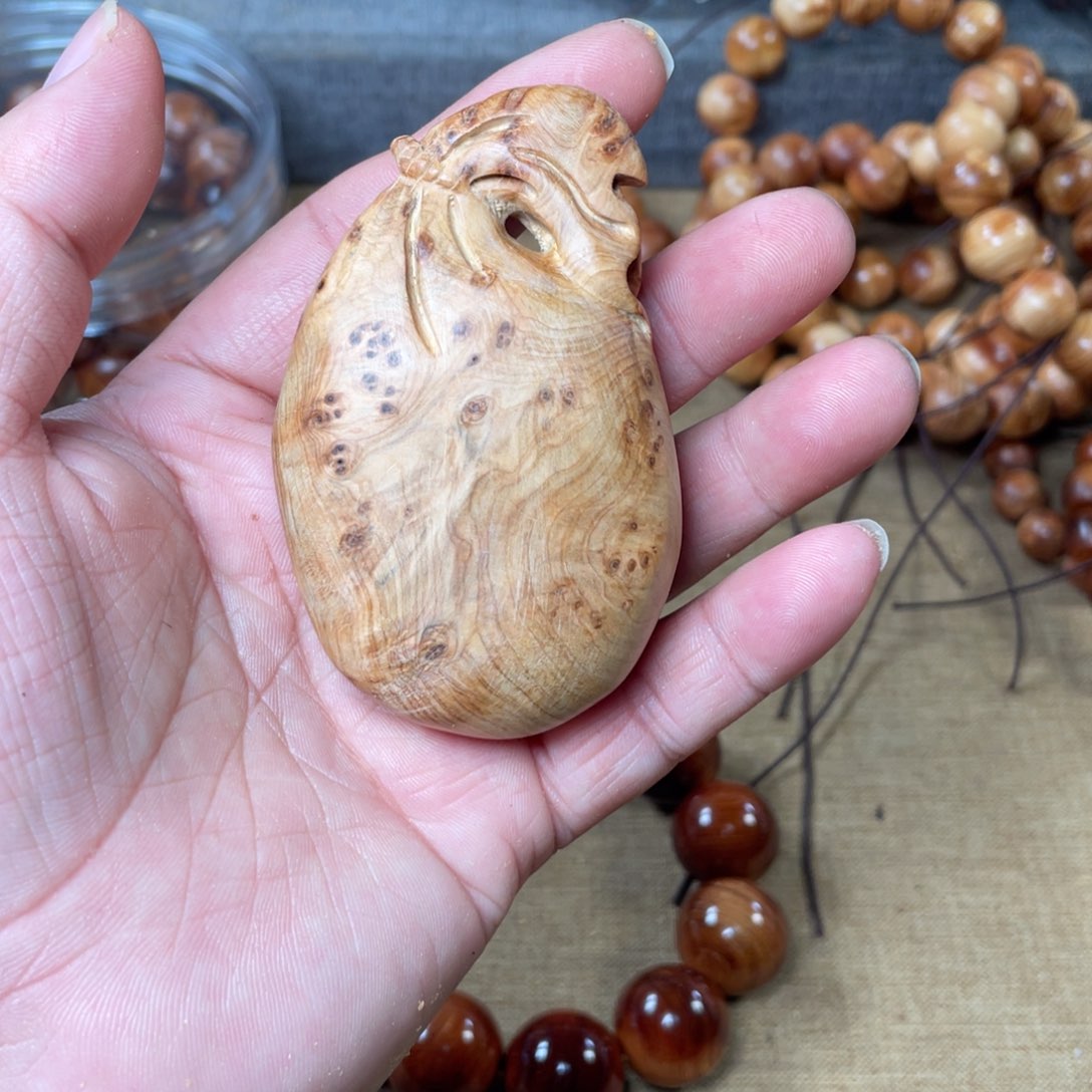 柏木（崖柏）无事牌太行崖柏老料钱袋