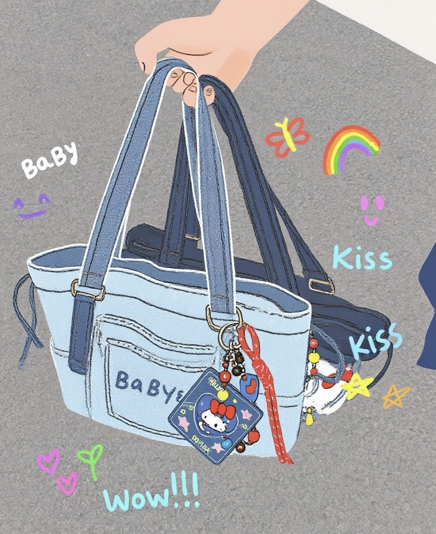 [B01-B25]韩国设计师明星同款复古时尚帆布牛仔百搭托特皮包