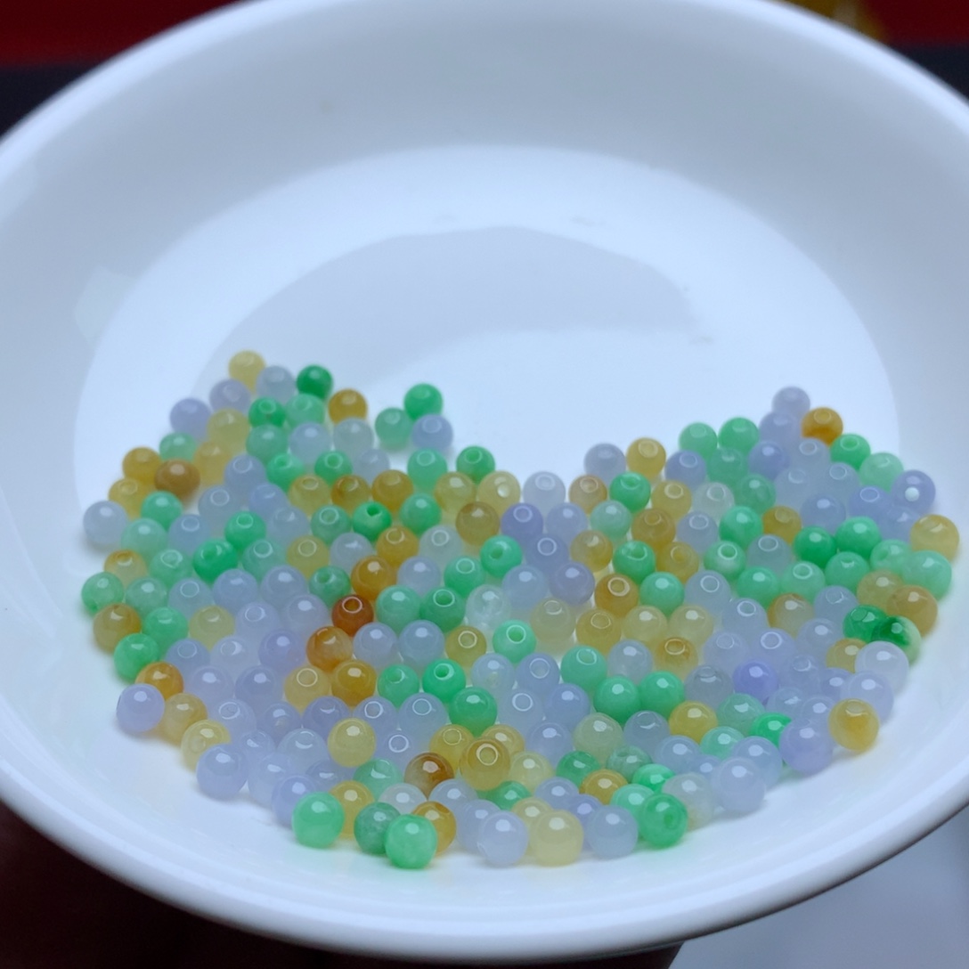 【闪购商品】翡翠手链未镶嵌卡3.5冰三彩10个