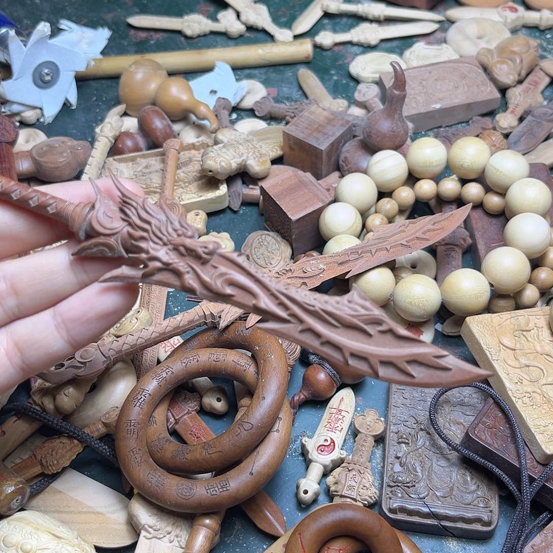 木没**过一物一拍尺寸16厘米枣木