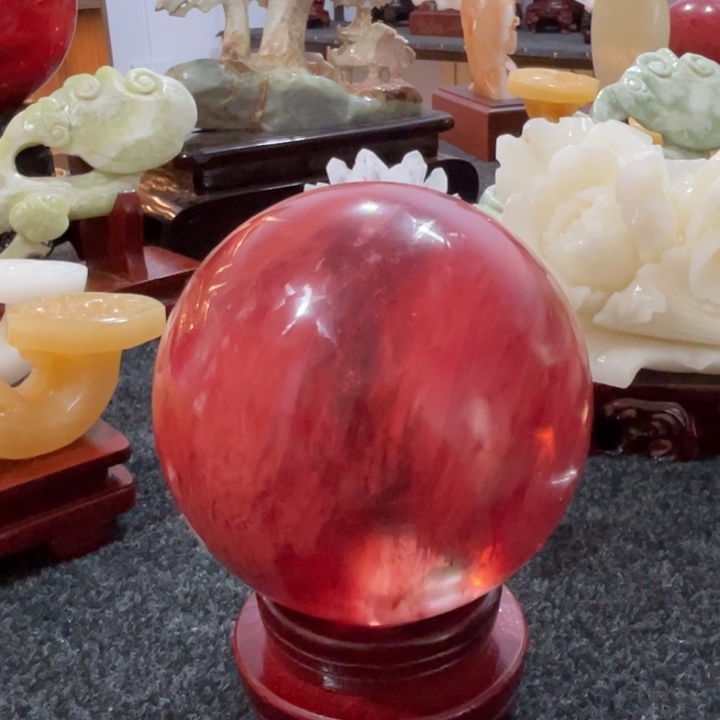 李***）石材4.6公斤水晶球特价摆件