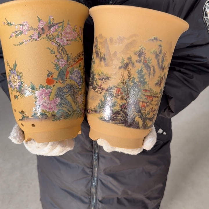 紫砂花盆 高度22口径17