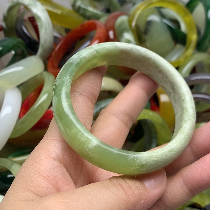 合金蛇纹石玉手链