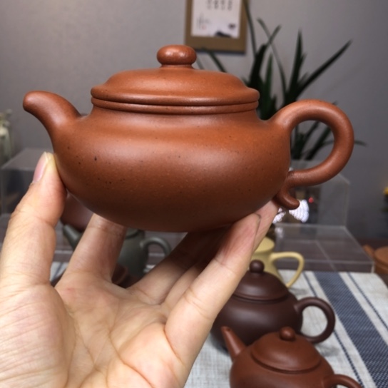 茶壶紫砂仿古壶老红泥180cc