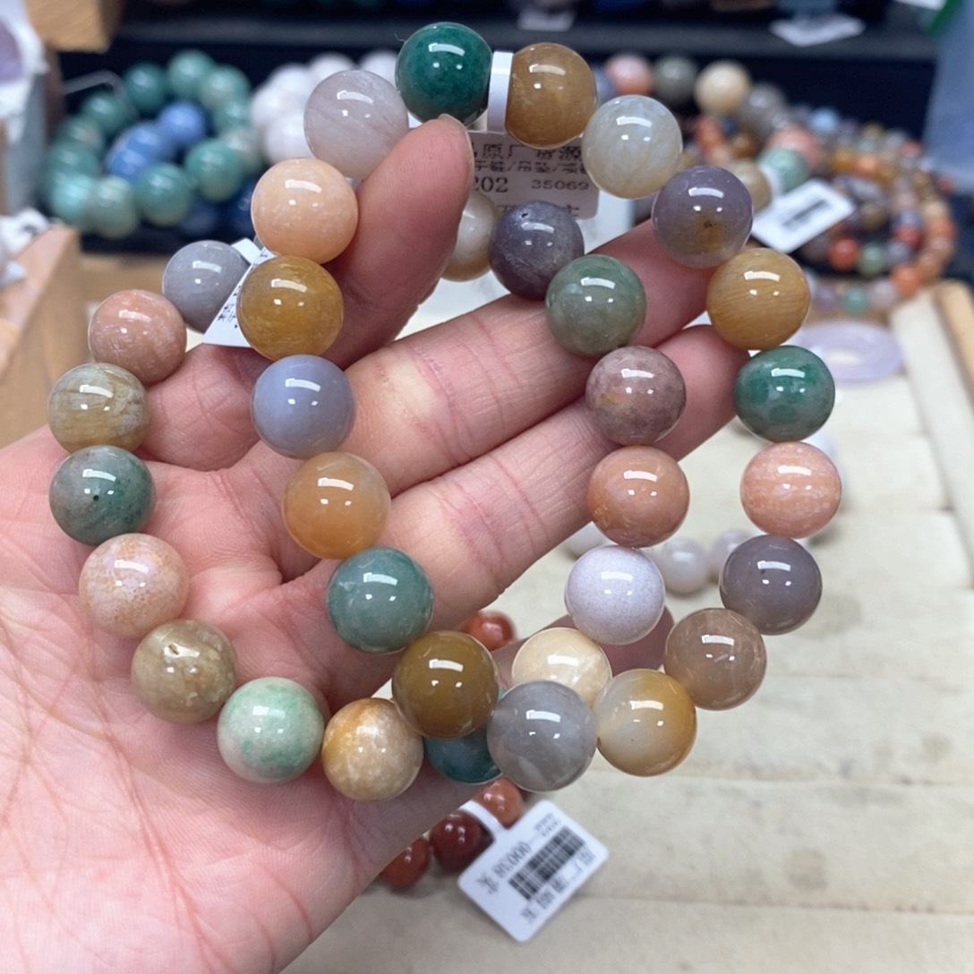 硅化珊瑚（珊瑚玉）手链未镶嵌爱****星379