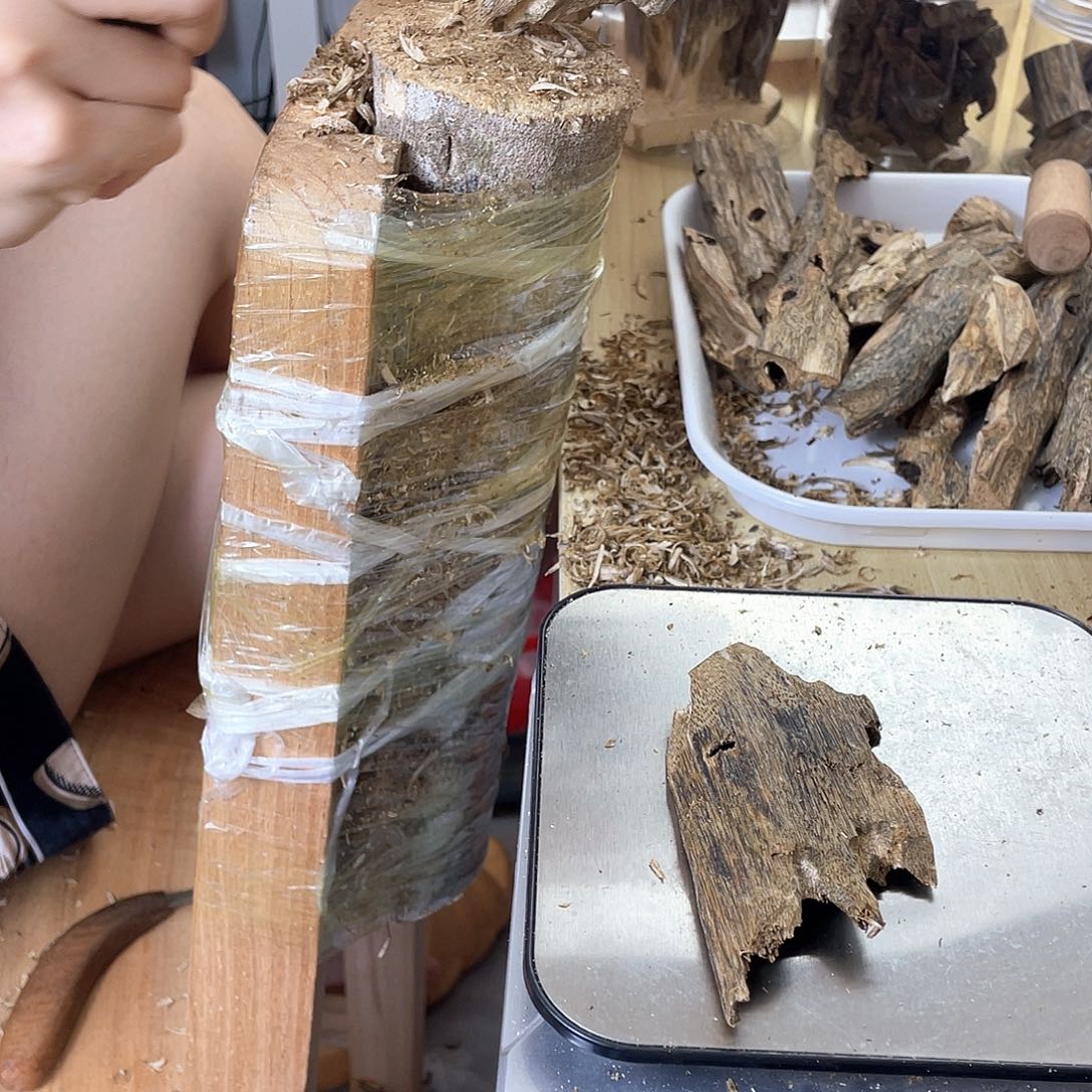 木绿奇楠原材料虫漏16克