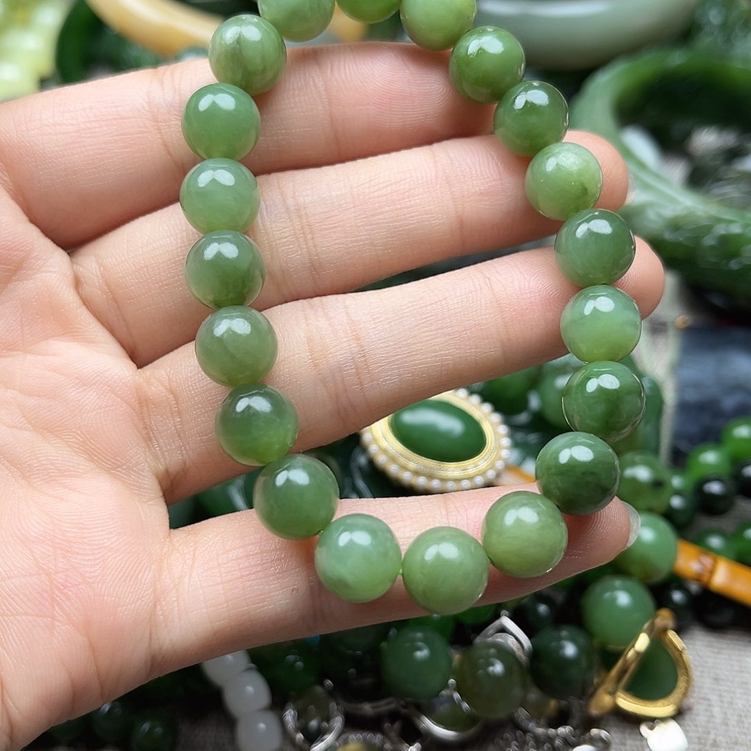 和田玉（碧玉）未镶嵌手串