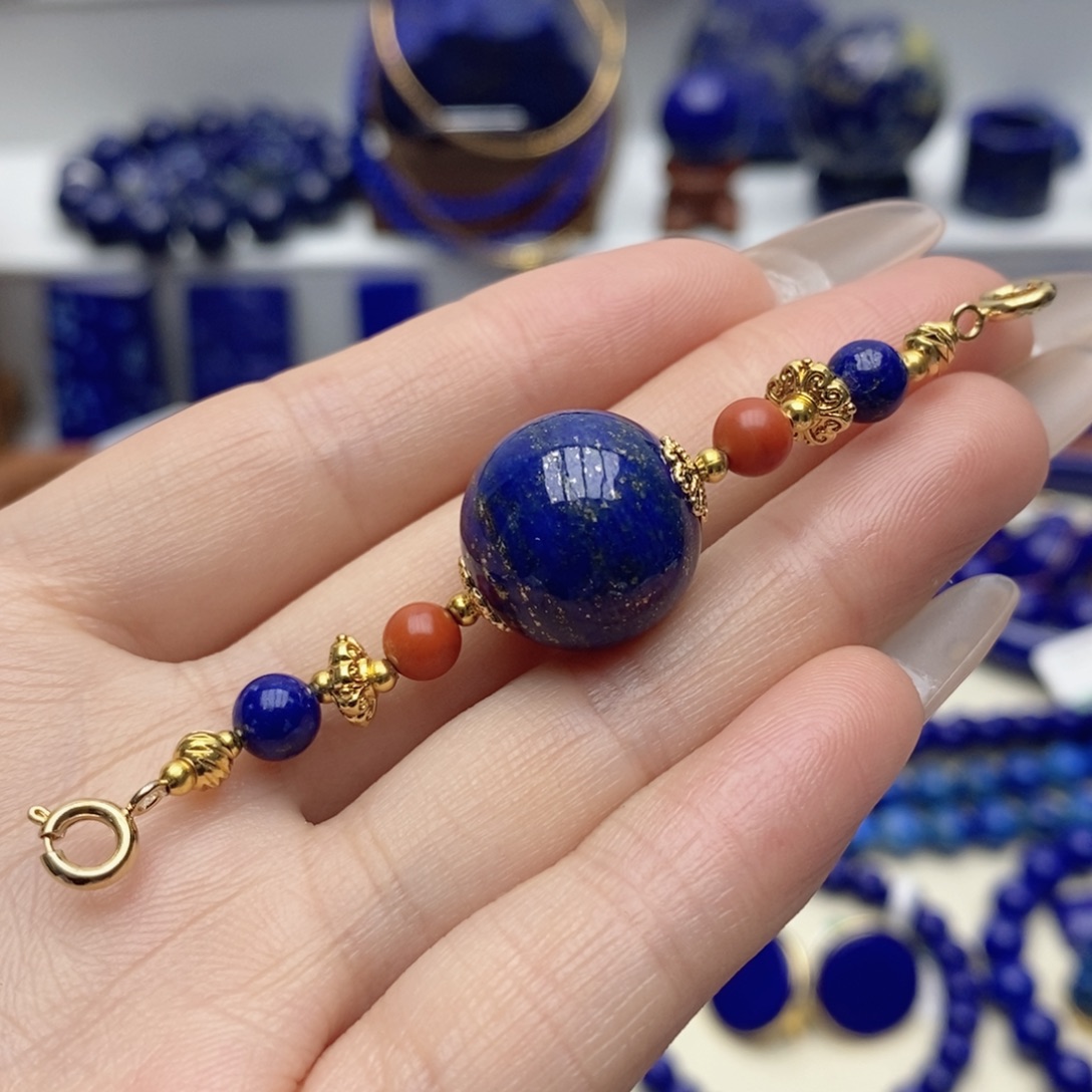 青金石未镶嵌延长链