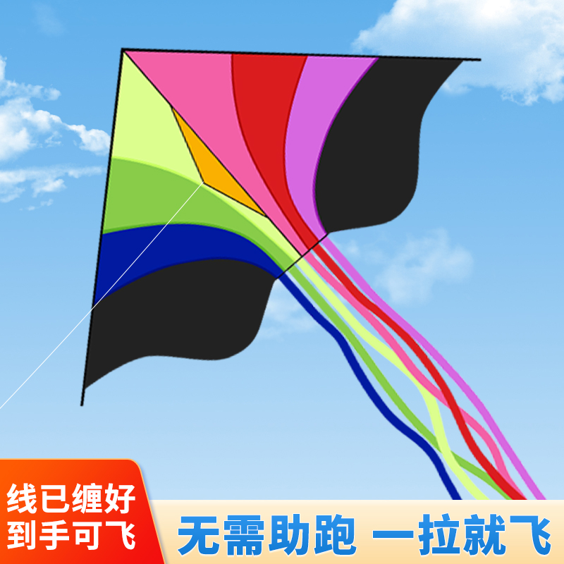飞天彩虹风筝潍坊2024年新款成大人专用儿童微风易飞大型高档风筝