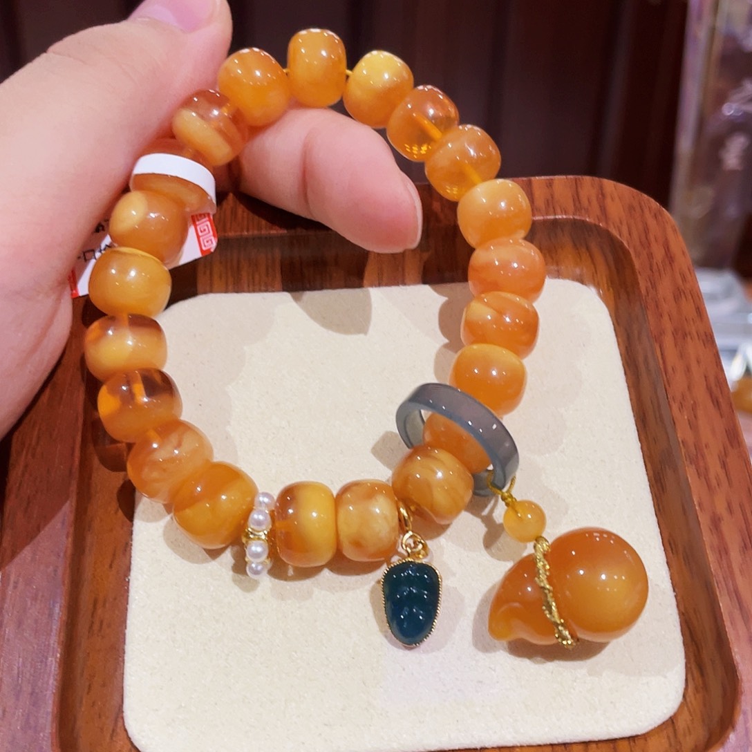 未镶嵌蜜蜡手链手串