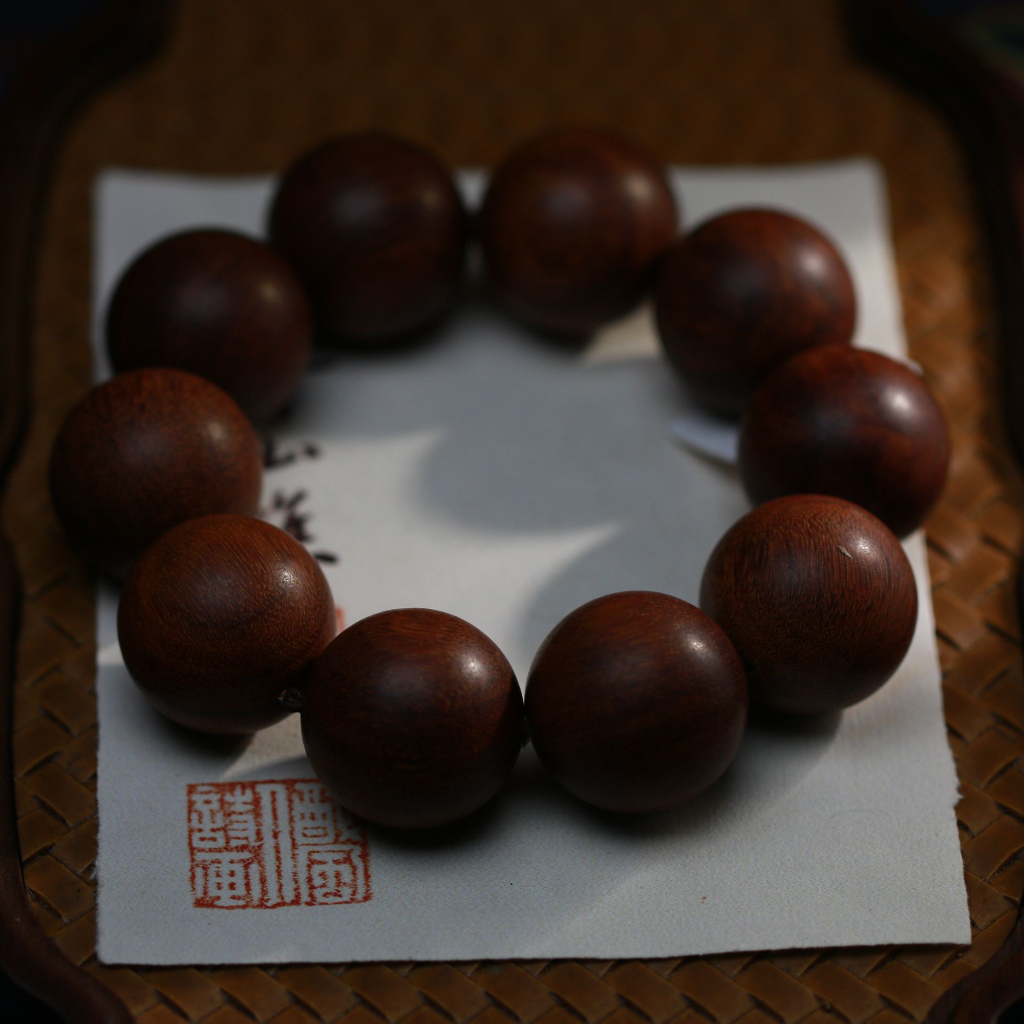 【曹总文玩】芽庄沉香木串（多样性发其一)W667