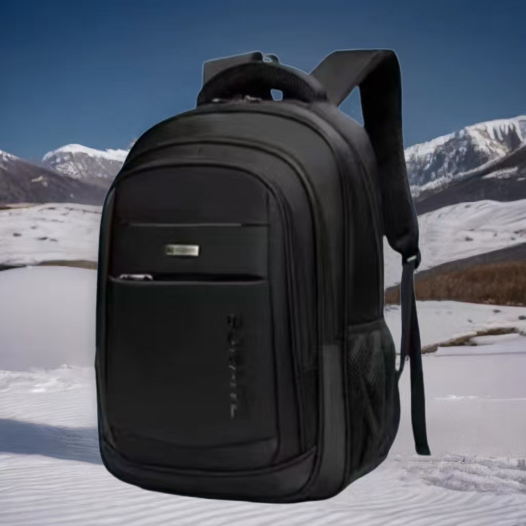 大号时尚轻便登山旅游务工初中生高中生男士大学生书包黑色双肩包