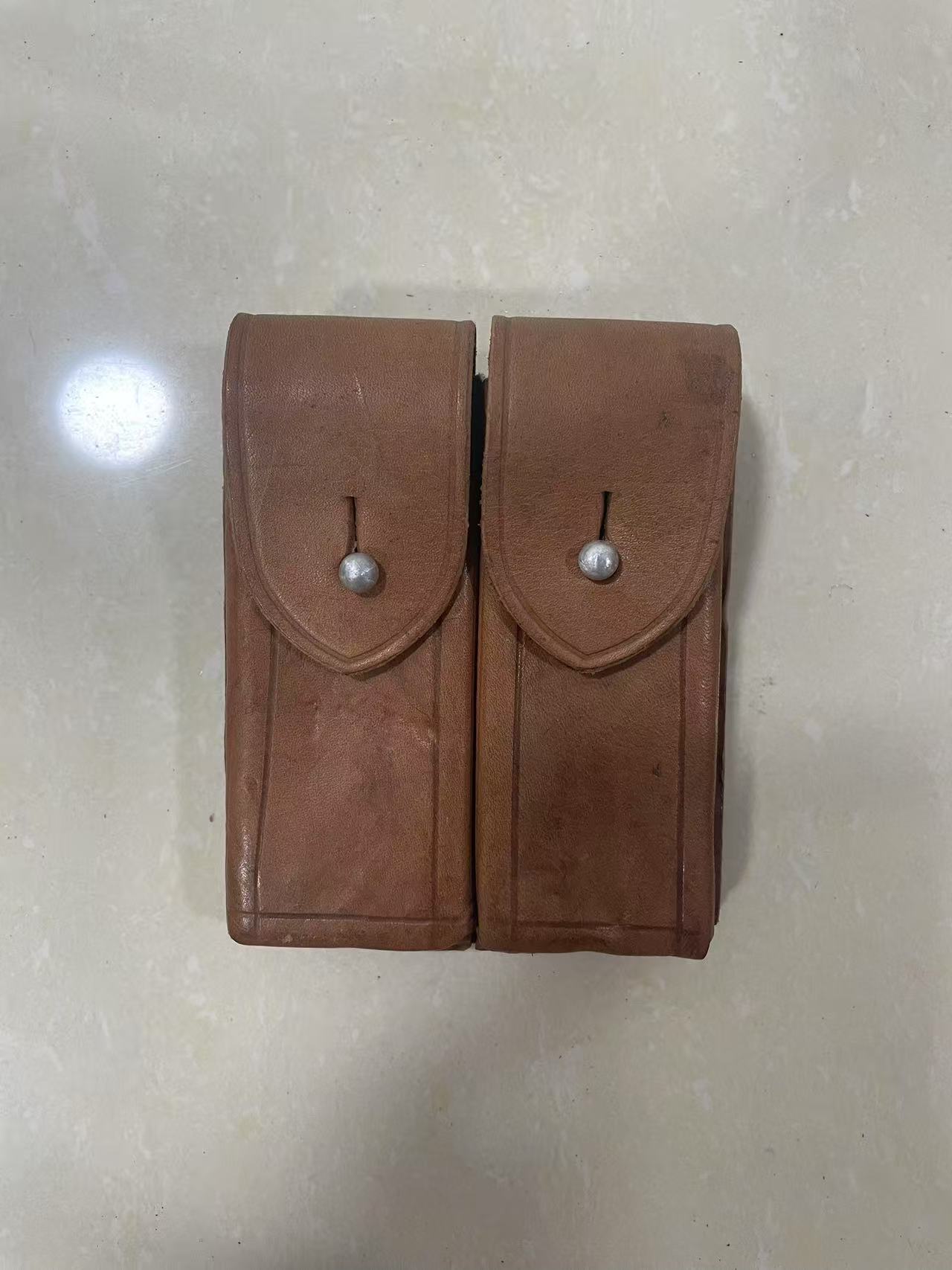 正品老货牛皮双腰包