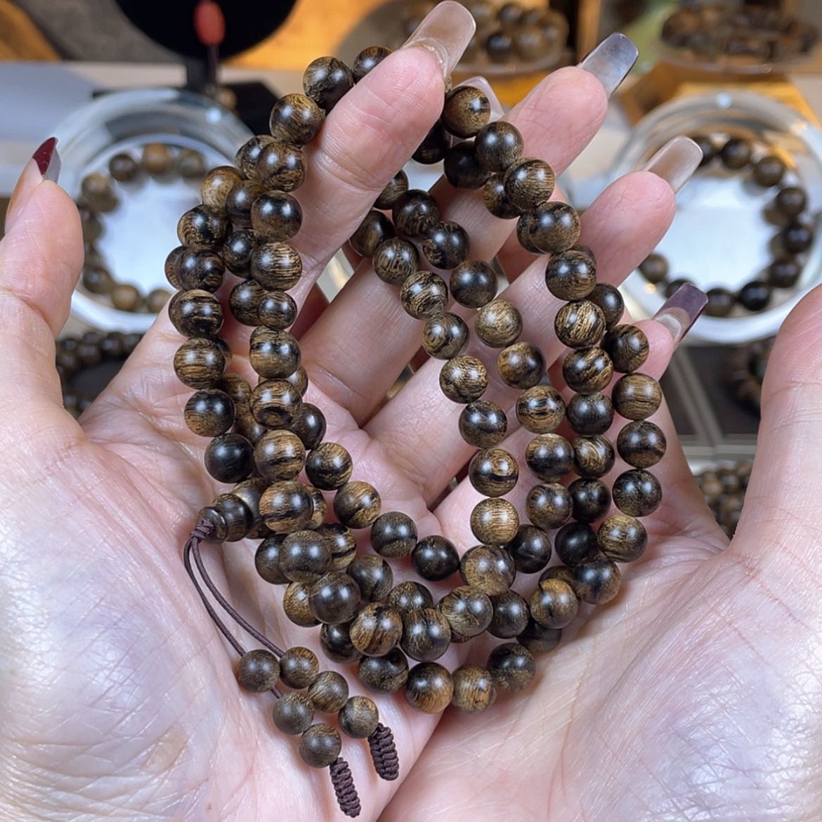 【闪购商品】沉香手串多*猫芽庄棋楠瘤疤虎斑