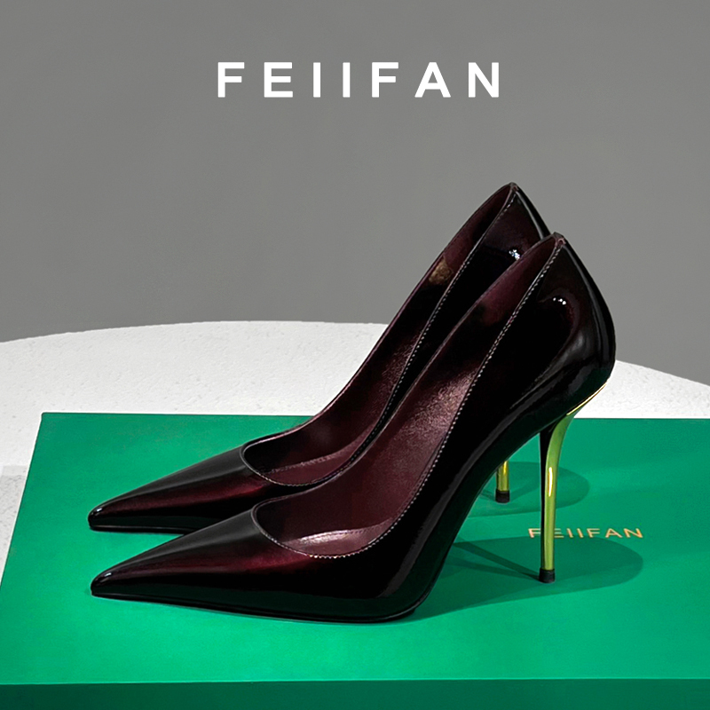 红色高跟鞋2025春秋新款细跟高级感轻奢气质百搭单鞋女3009