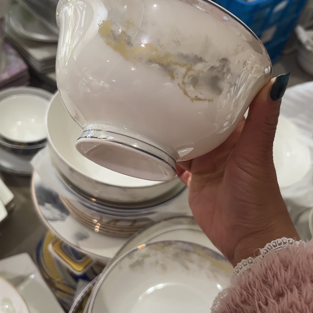 瓷片海岸五寸高脚腕十个