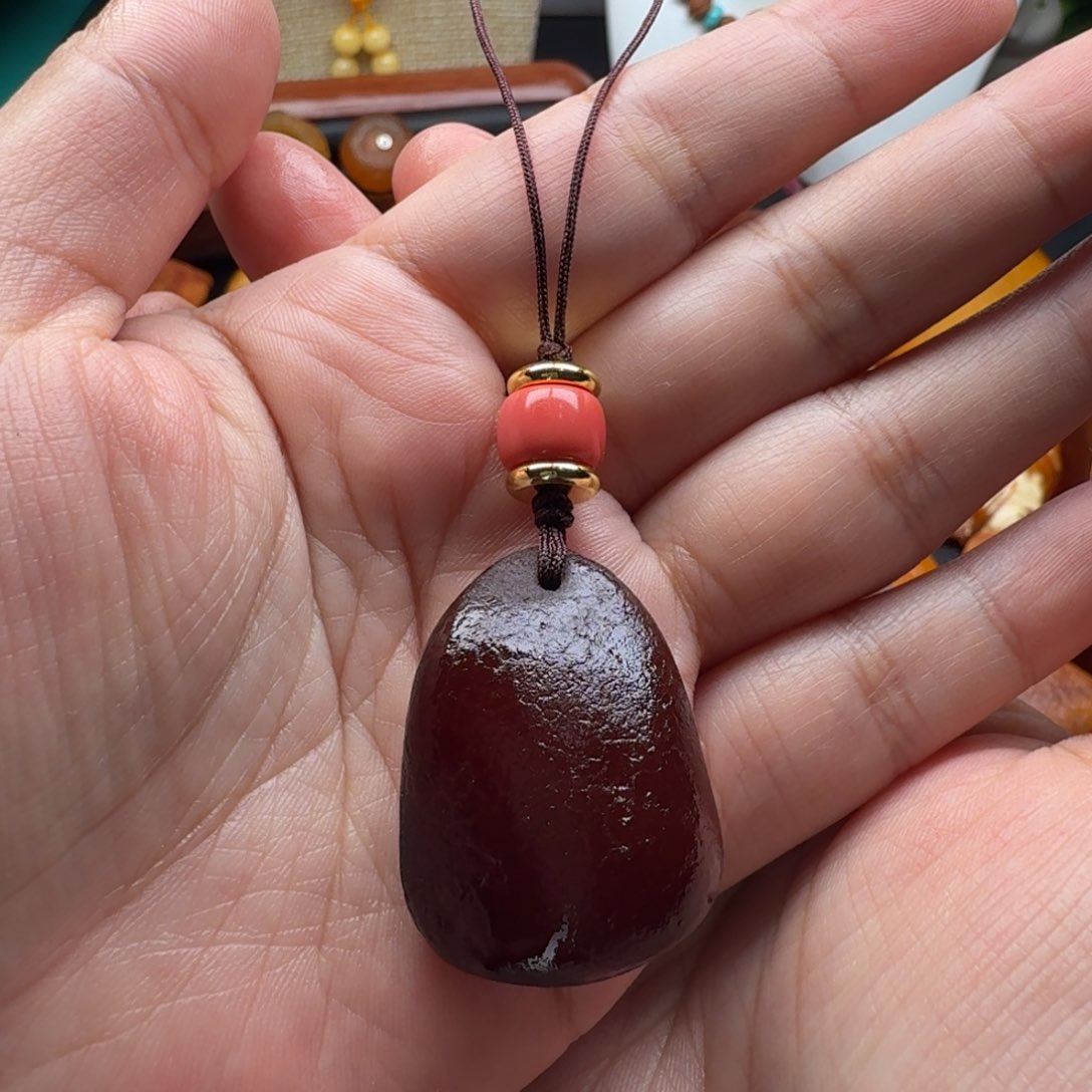 琥珀颈饰未镶嵌海漂原石手机挂包包挂