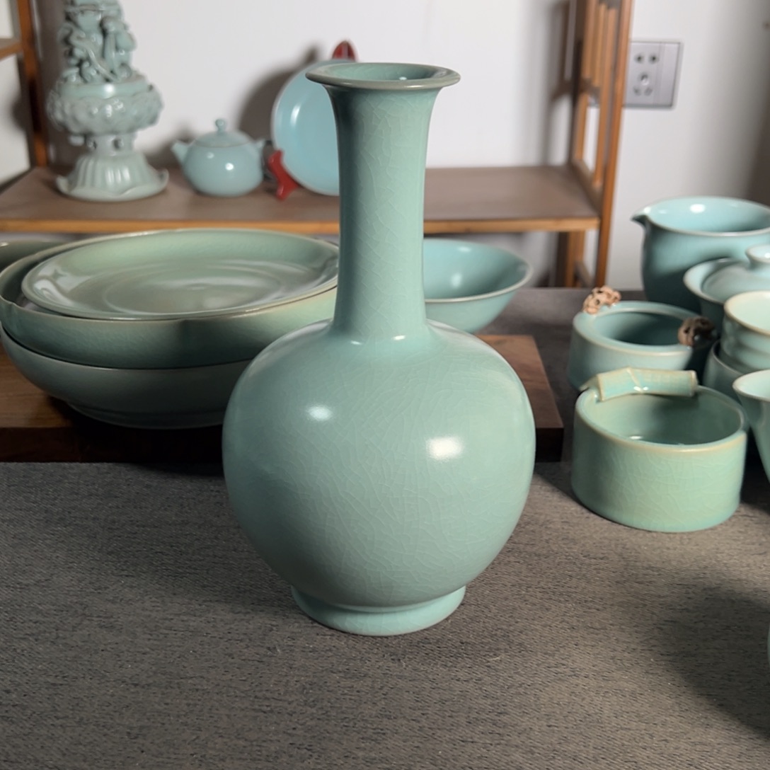 O***O陶摆件清凉寺仿古釉汝官窑