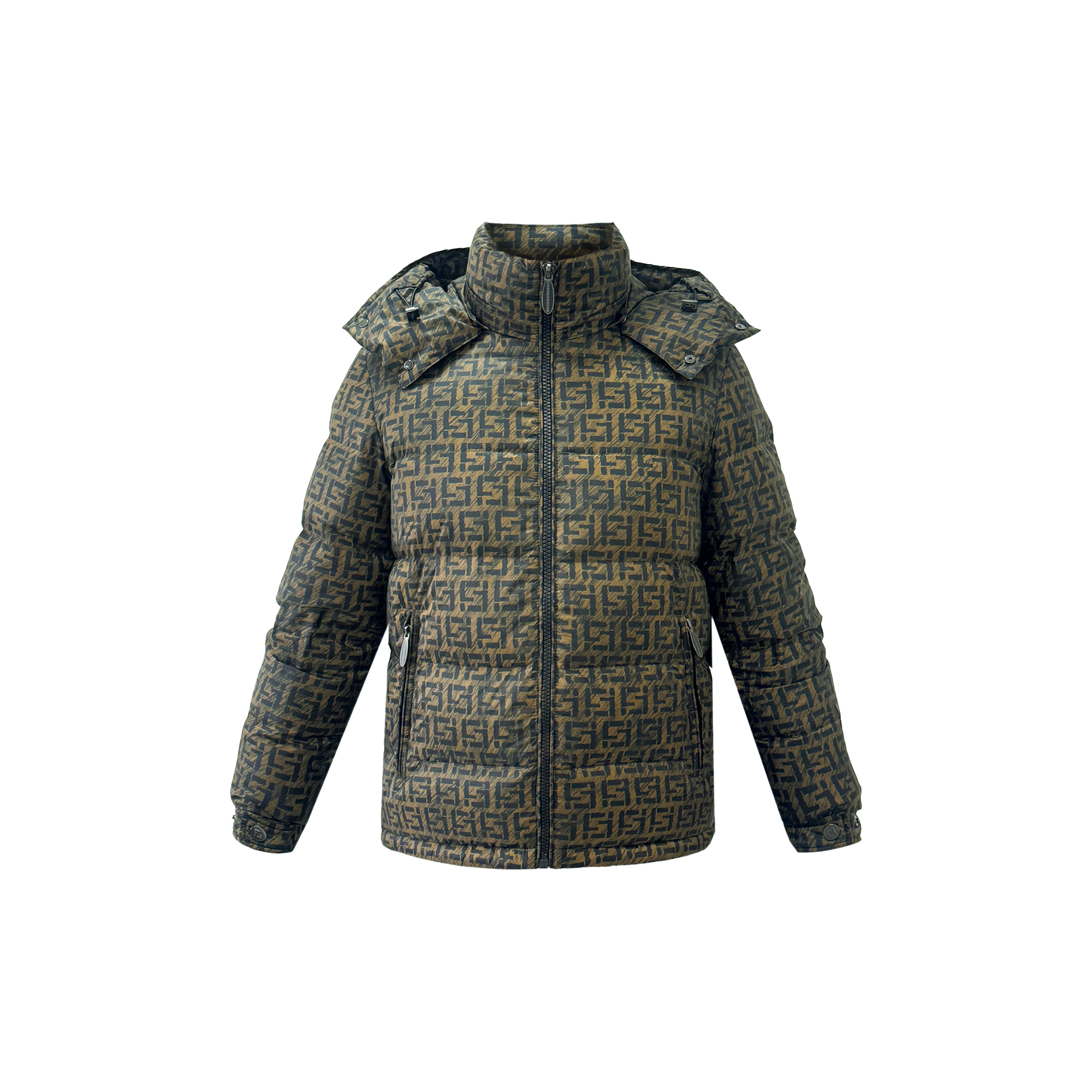 朗尼芬迪秋冬男女同款休闲印花厚款羽绒外套7232455926-1