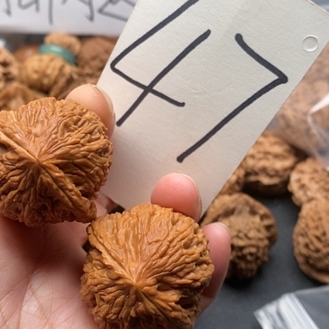 桃核吊坠40绣球核桃