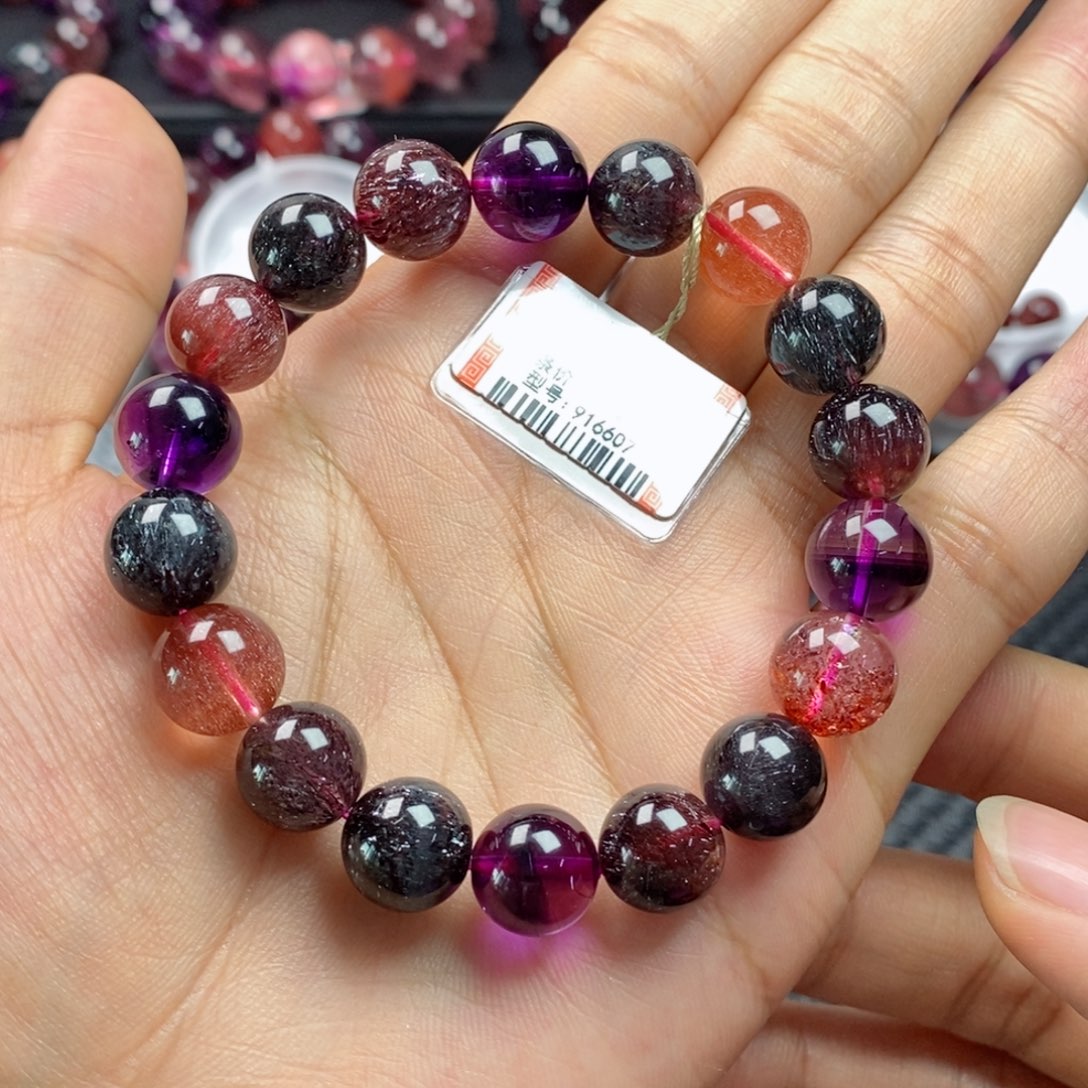 水晶手链未镶嵌每****瞳黑加仑超七916607