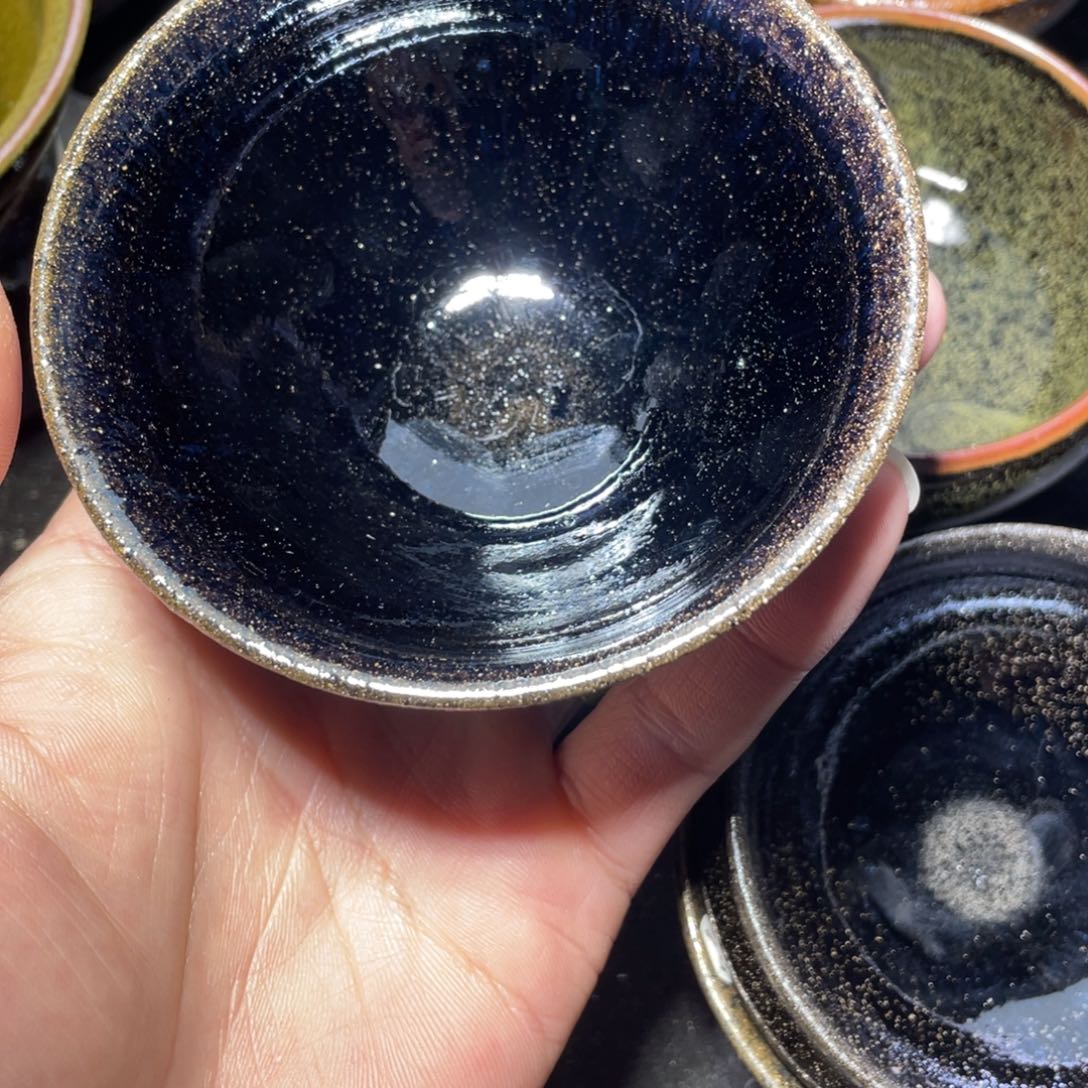 茶盏老*菜建盏柴烧主人杯一只