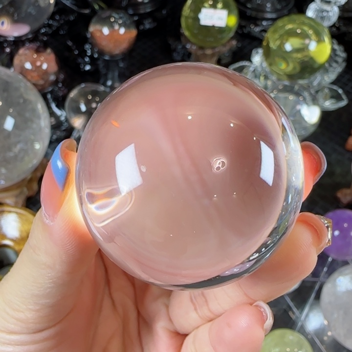 水晶天然水晶球H10未镶嵌C***?天然4.6公分蓝针