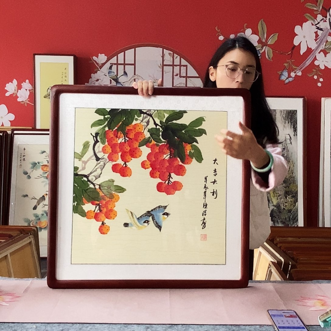 国画手写手绘国画作品62✖️62