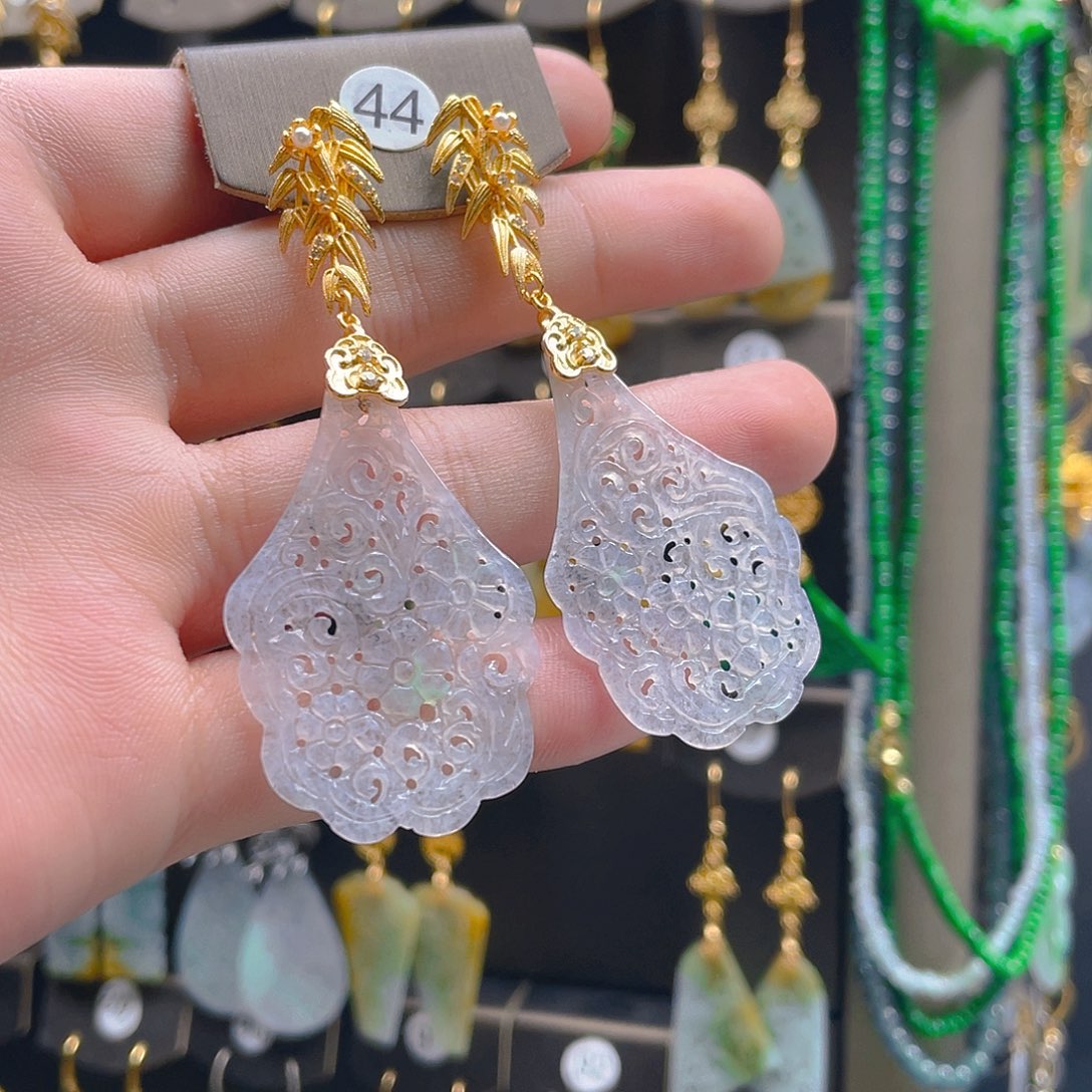 翡翠未镶嵌耳饰翡翠