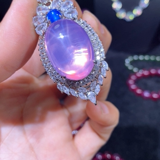 红宝石戒指银S925镶嵌