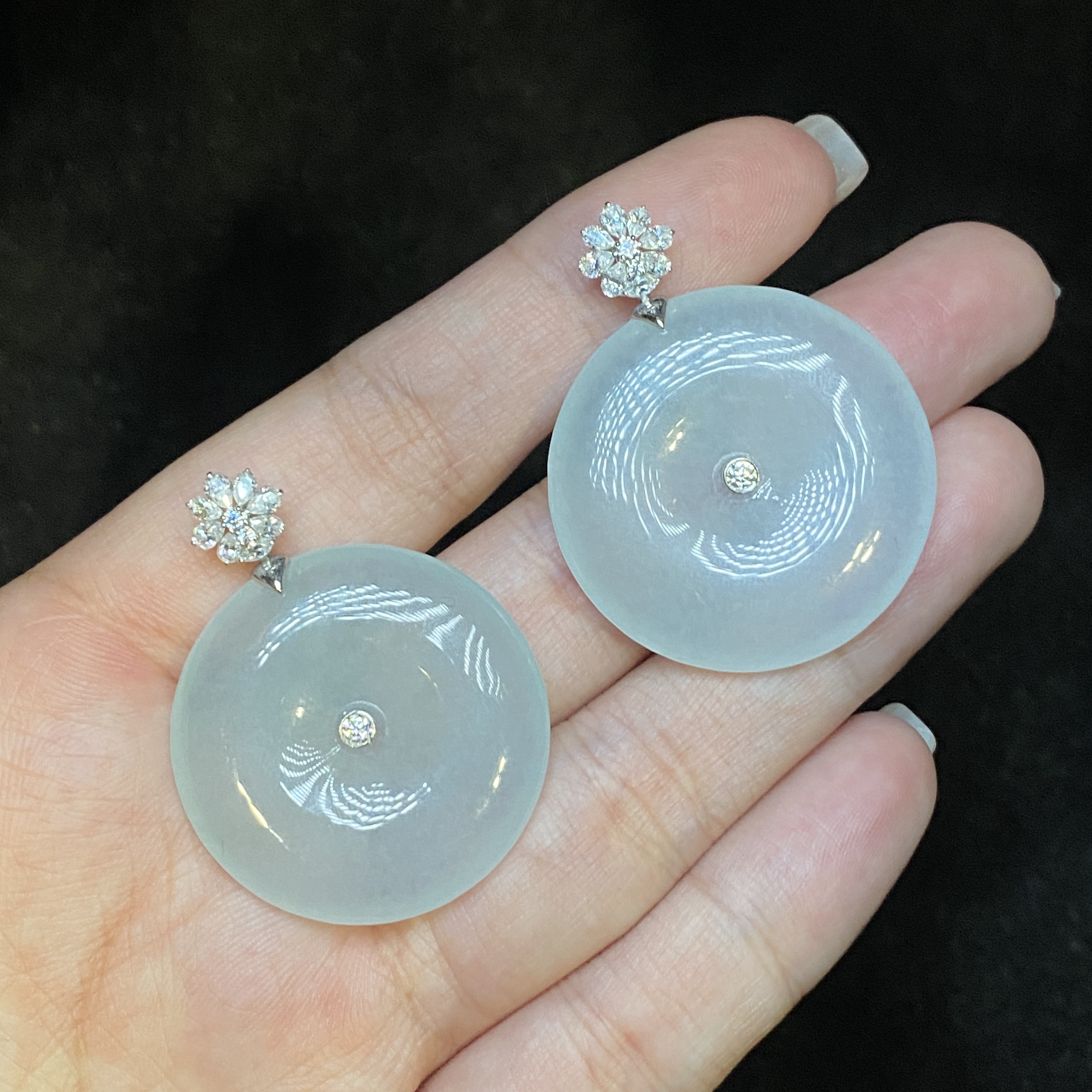 【小北好物】18K金翡翠吊坠约29*29mm【多样性发一件】QS27X184