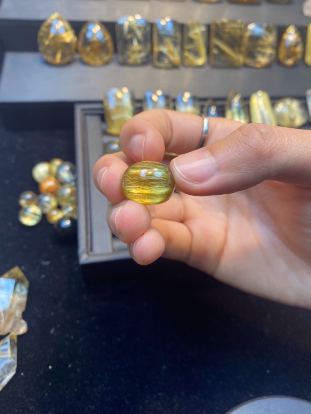 钛晶蛋面镶嵌天然水晶