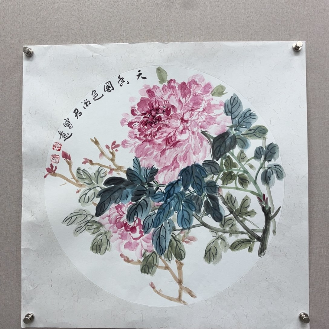 国画艺术家真人手绘