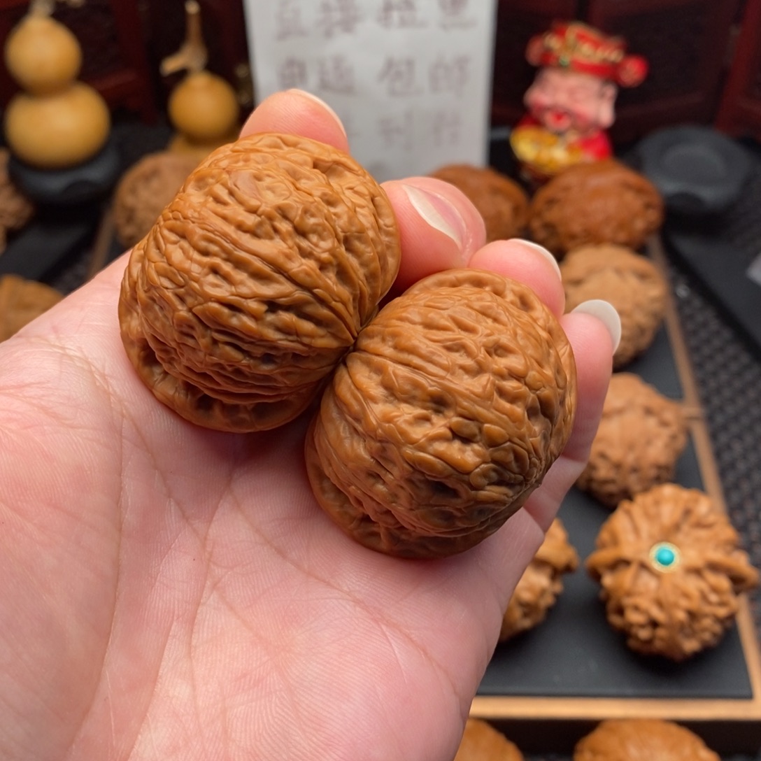 ****经把件文玩核桃铁锤