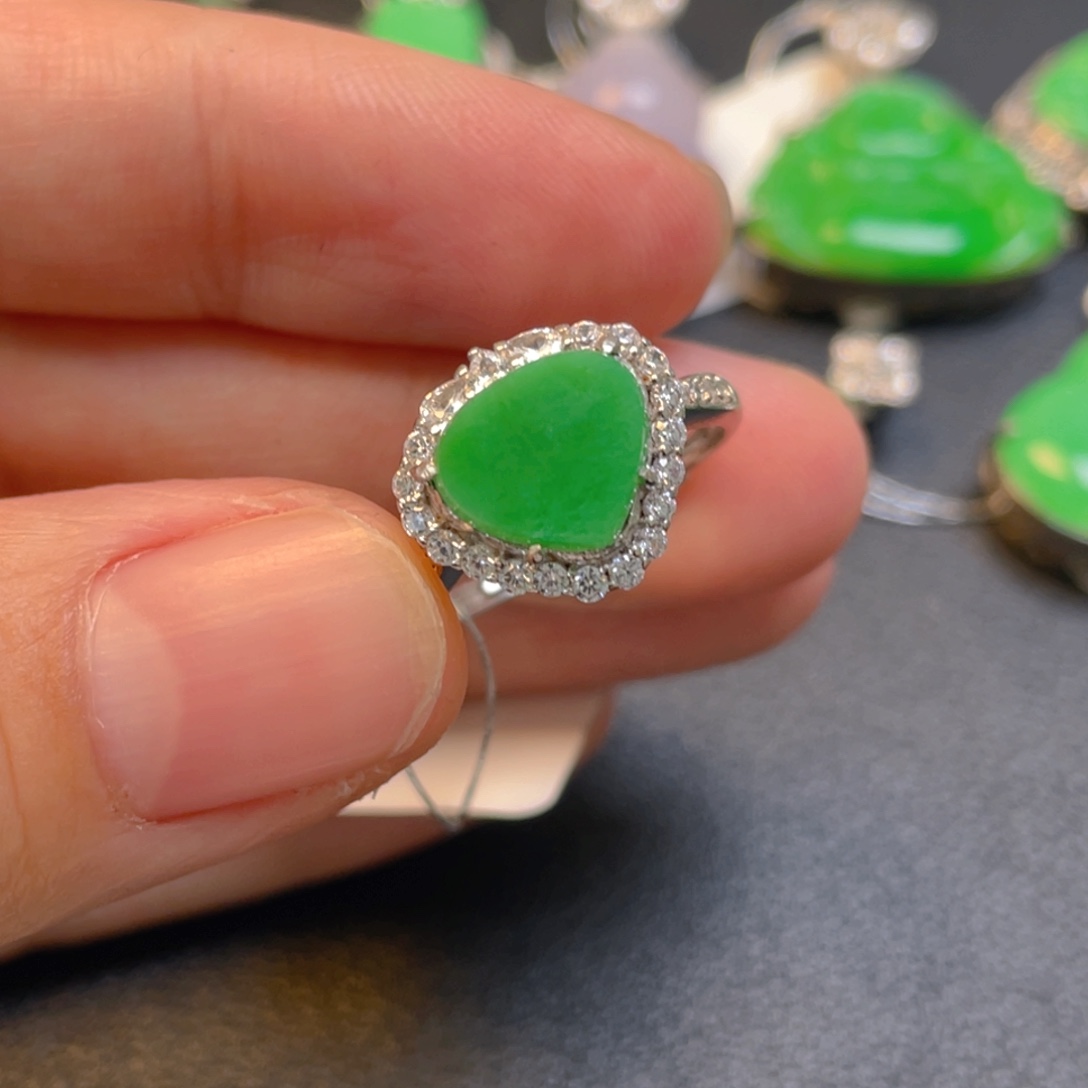 翡翠银S925镶嵌吊坠(不含链)