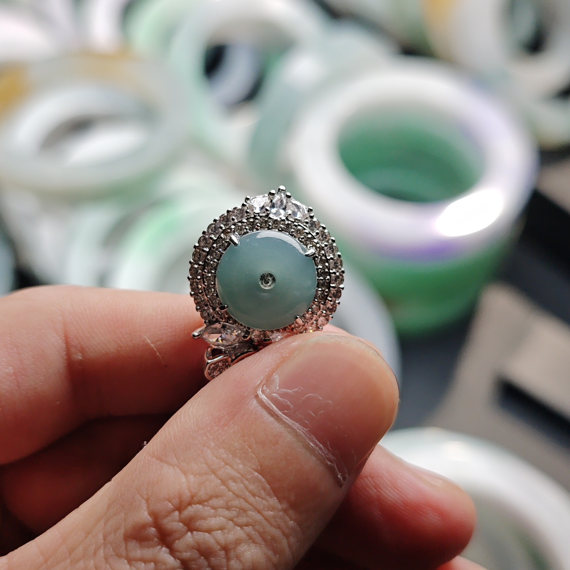 天然A货翡翠平安扣多样性发一