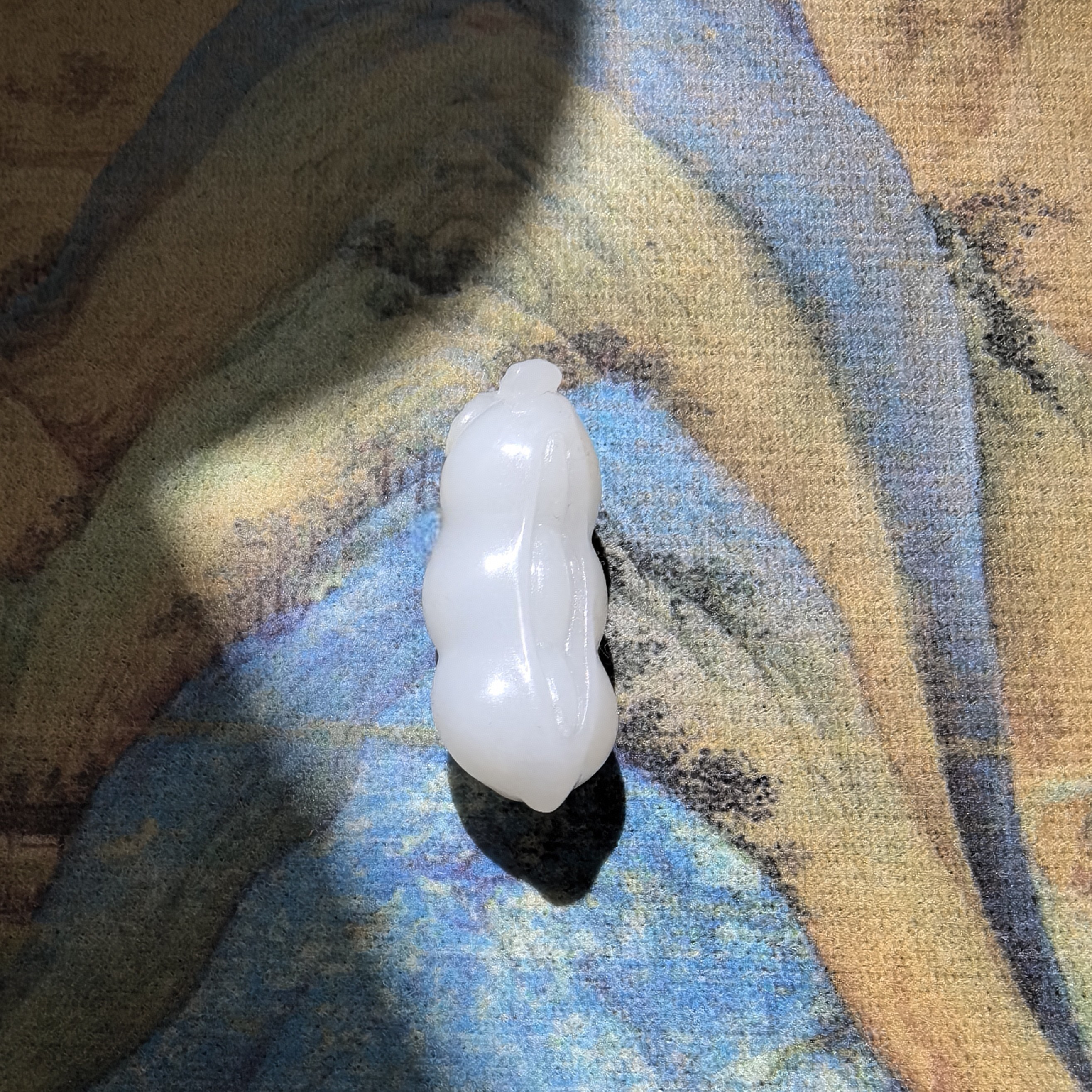 豆蔻年华好 岁月可长安·和田玉羊脂白福豆小精品