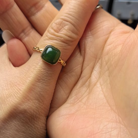 和田玉（碧玉）未镶嵌戒指