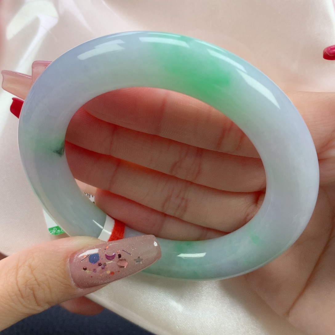 翡翠手镯未镶嵌54.5胖圆